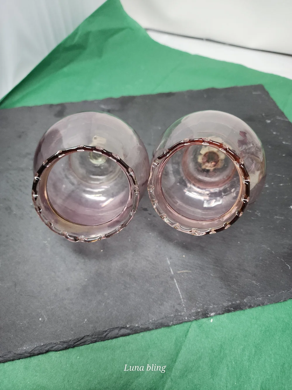 Purple Voltive  Glass Home Accent Candle Glass - Set of 2